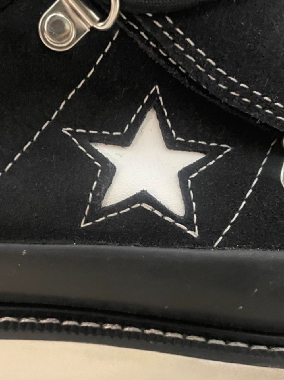 Y2k Chunky Black Unisex Star Converses - Picture 5 of 8